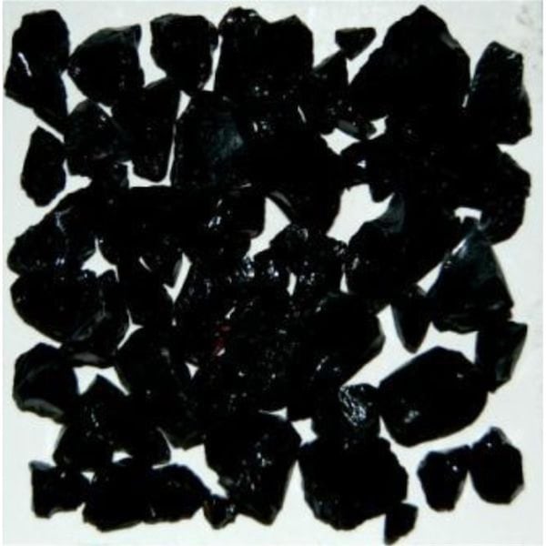 American Specialty Glass Recycled Chunky Glass, Black - Size 1 - 0.13-0.25 in. - 50 lbs TBLACKZ1-50 - main